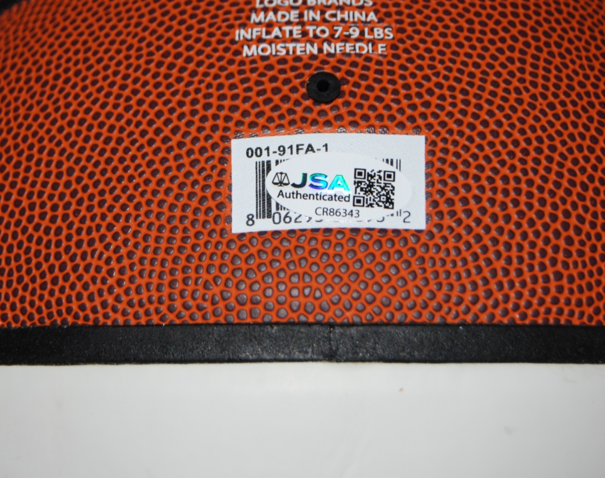 CAMERON BOOZER signed (DUKE BLUE DEVILS) autographed logo basketball JSA Cr86343