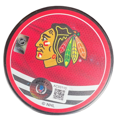 JEREMY ROENICK signed (CHICAGO BLACKHAWKS) hockey puck BECKETT BAS AC93110