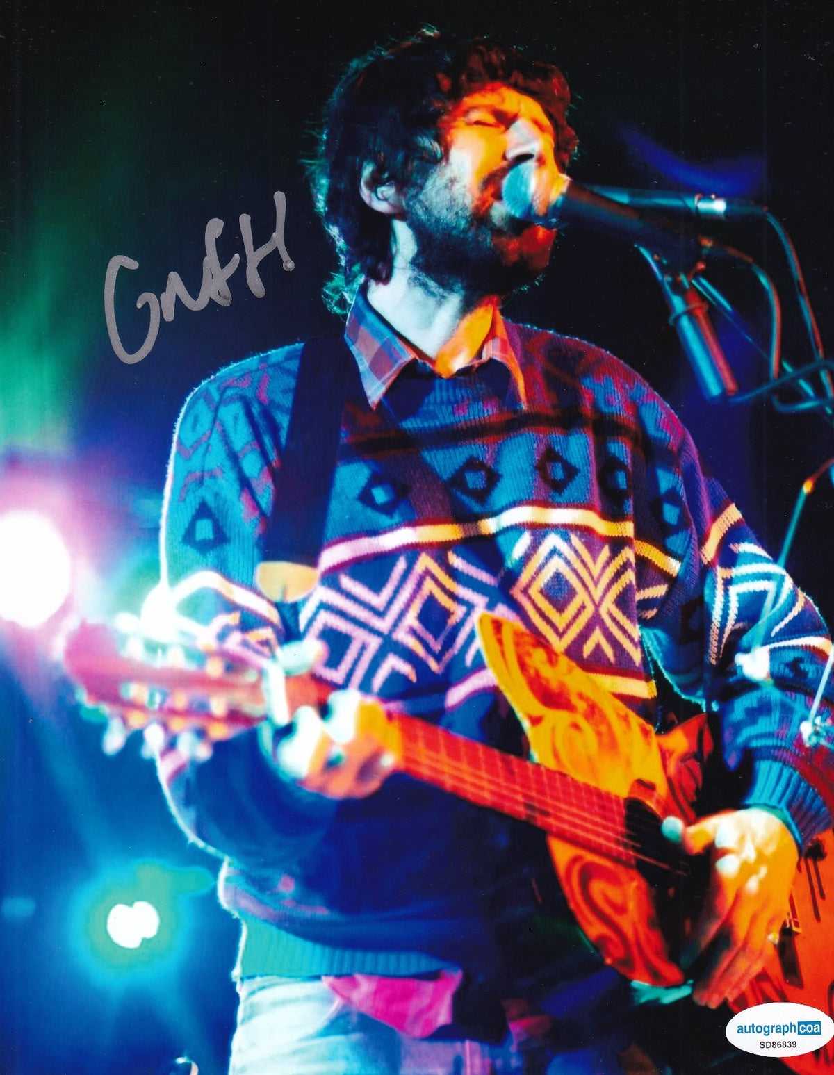 GRUFF RHYS signed (Candylion) Composer Filmmaker Music 8X10 photo ACOA SD86839