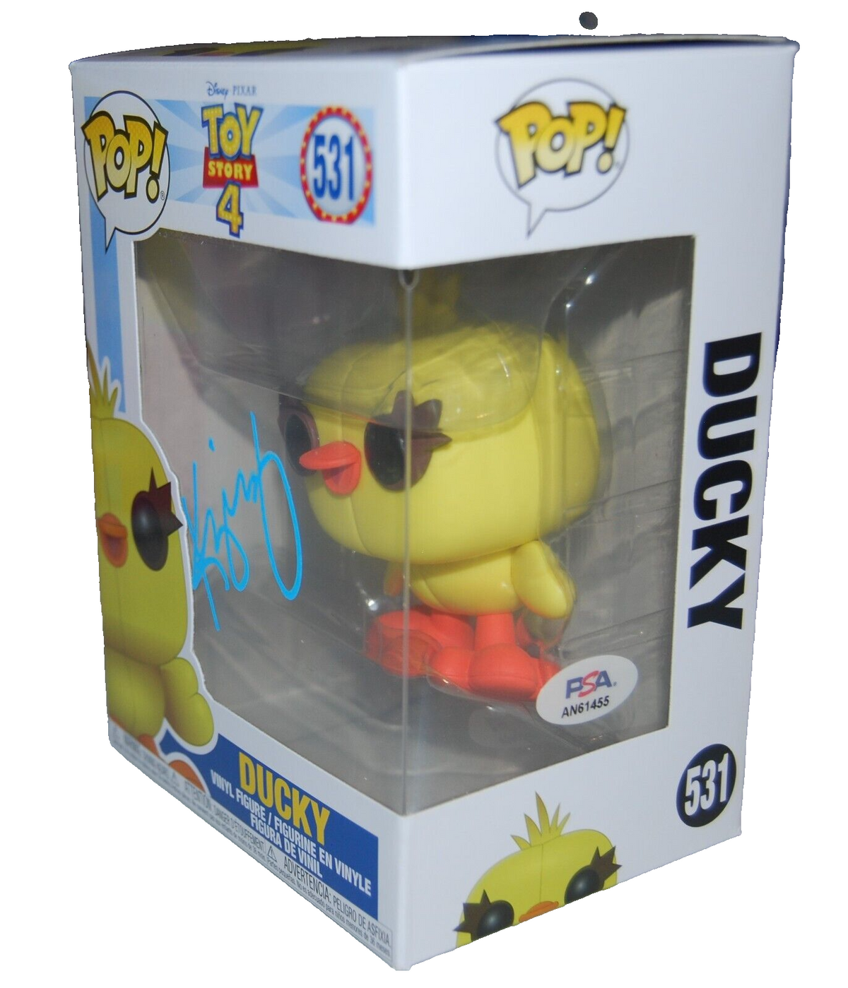 KEEGAN-MICHAEL KEY signed (TOY STORY 4) DUCKY #531 Funko Pop PSA/DNA AN61455