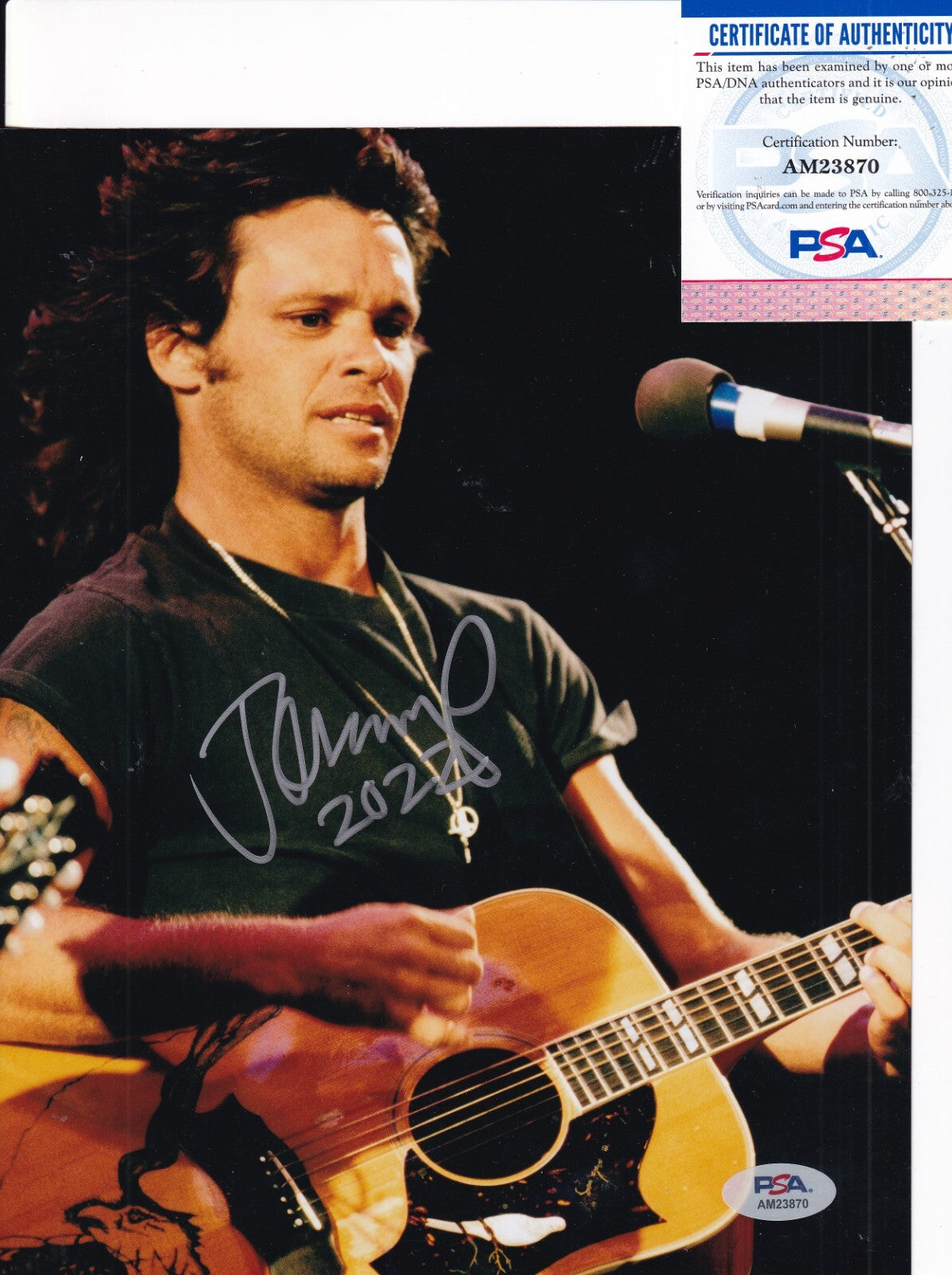 JOHN COUGAR MELLENCAMP signed (JACK & DIANE) Music 8X10 photo PSA/DNA AM23870