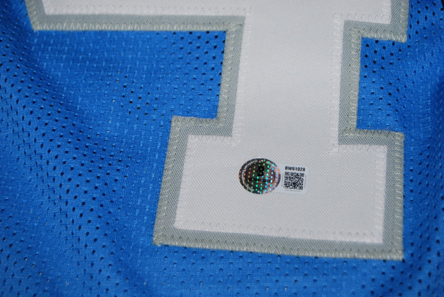 CHRIS SPIELMAN signed (DETROIT LIONS) custom football jersey BECKETT BAS BW61028