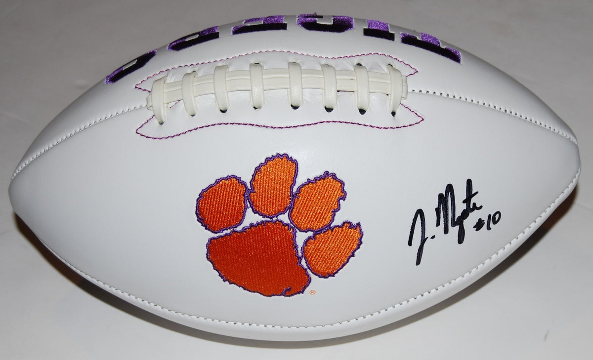 JOE NGATA signed (CLEMSON TIGERS) team logo full size F/S football W/COA C