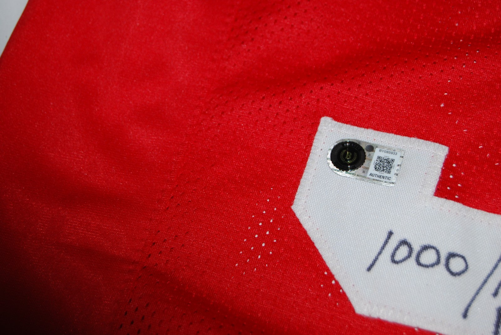 ROGER CRAIG signed (SAN FRANCISCO 49ERS) Red football jersey 3 Inscrips  BECKETT