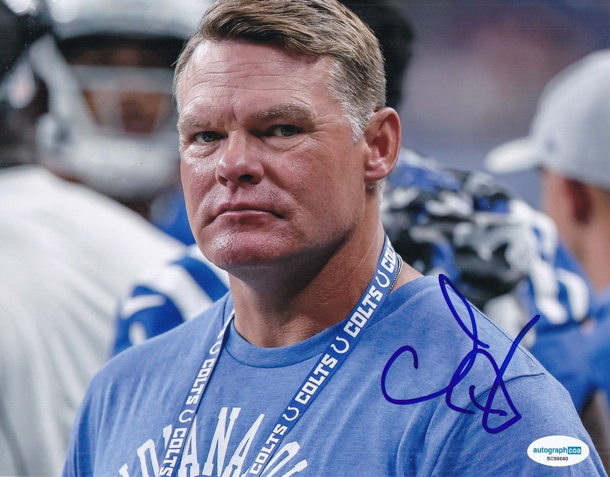CHRIS BALLARD signed (INDIANAPOLIS COLTS) football 8X10 photo ACOA SC98660
