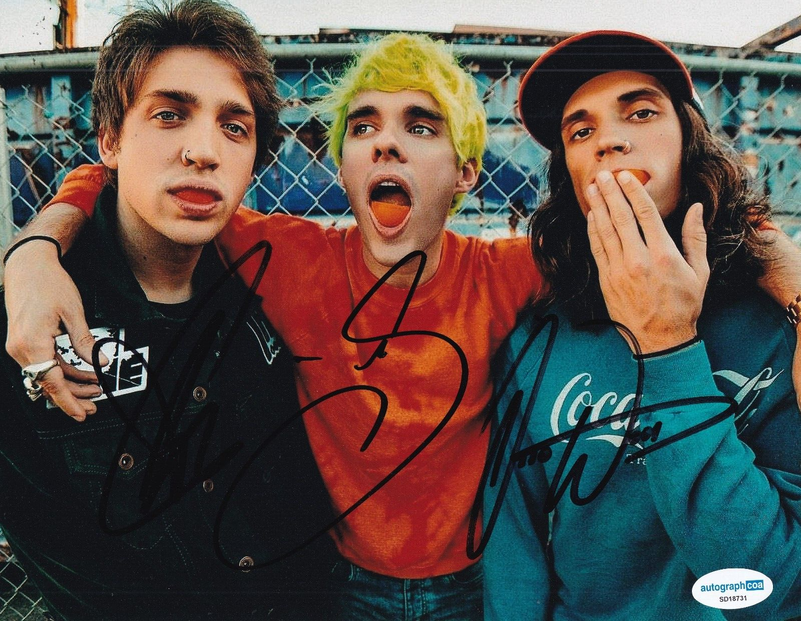 WATERPARKS Band Group signed (GH2024) Turbulent Music 8X10 photo ACOA SD18731