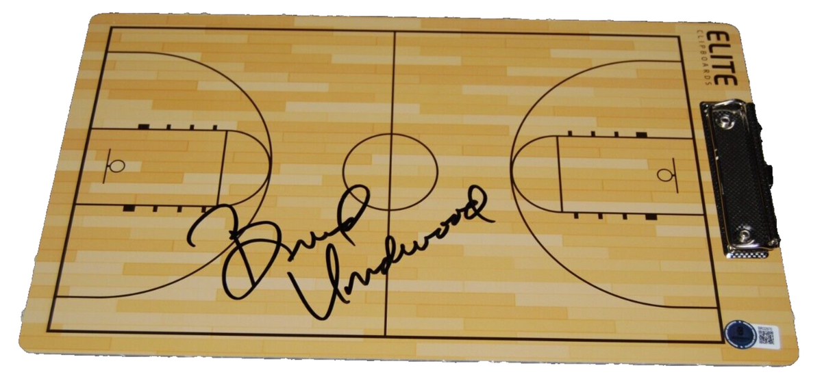 BRAD UNDERWOOD signed (ILLINOIS ILLINI) Coaches clipboard BECKETT BAS BR32970