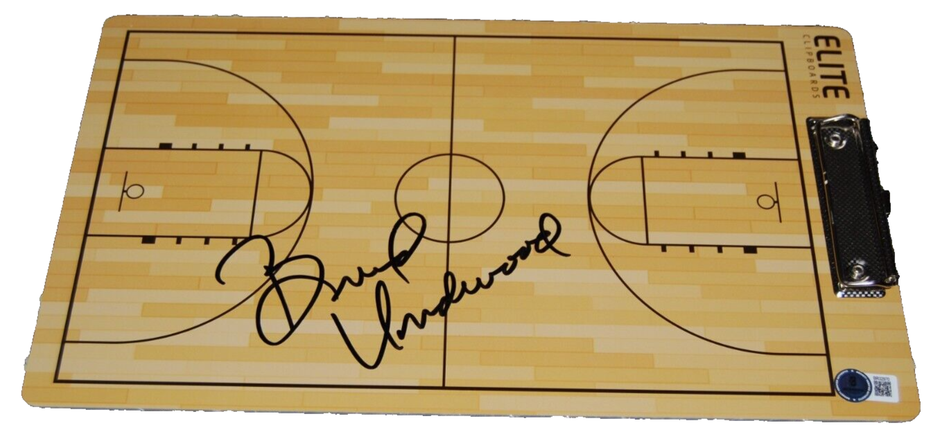 BRAD UNDERWOOD signed (ILLINOIS ILLINI) Coaches clipboard BECKETT BAS BR32970