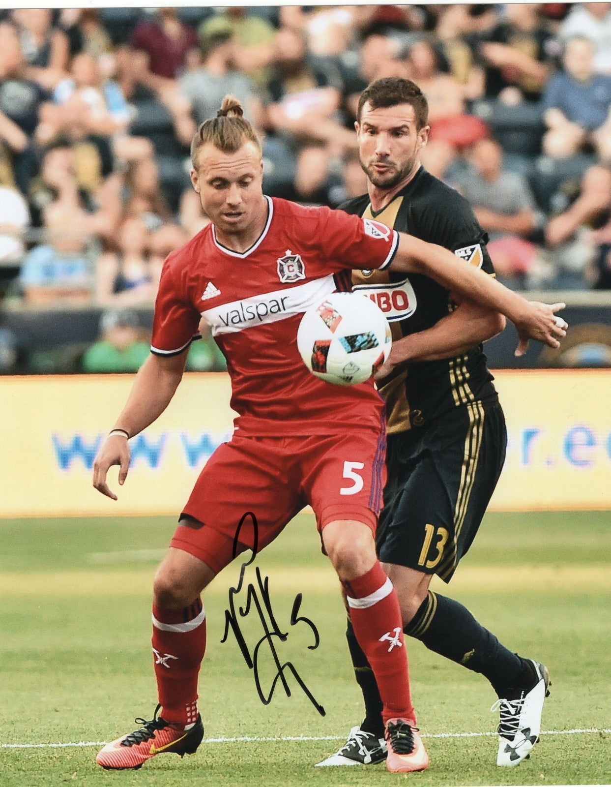 Michael Harrington signed 8x10 Photo w/COA Chicago Fire MLS Soccer