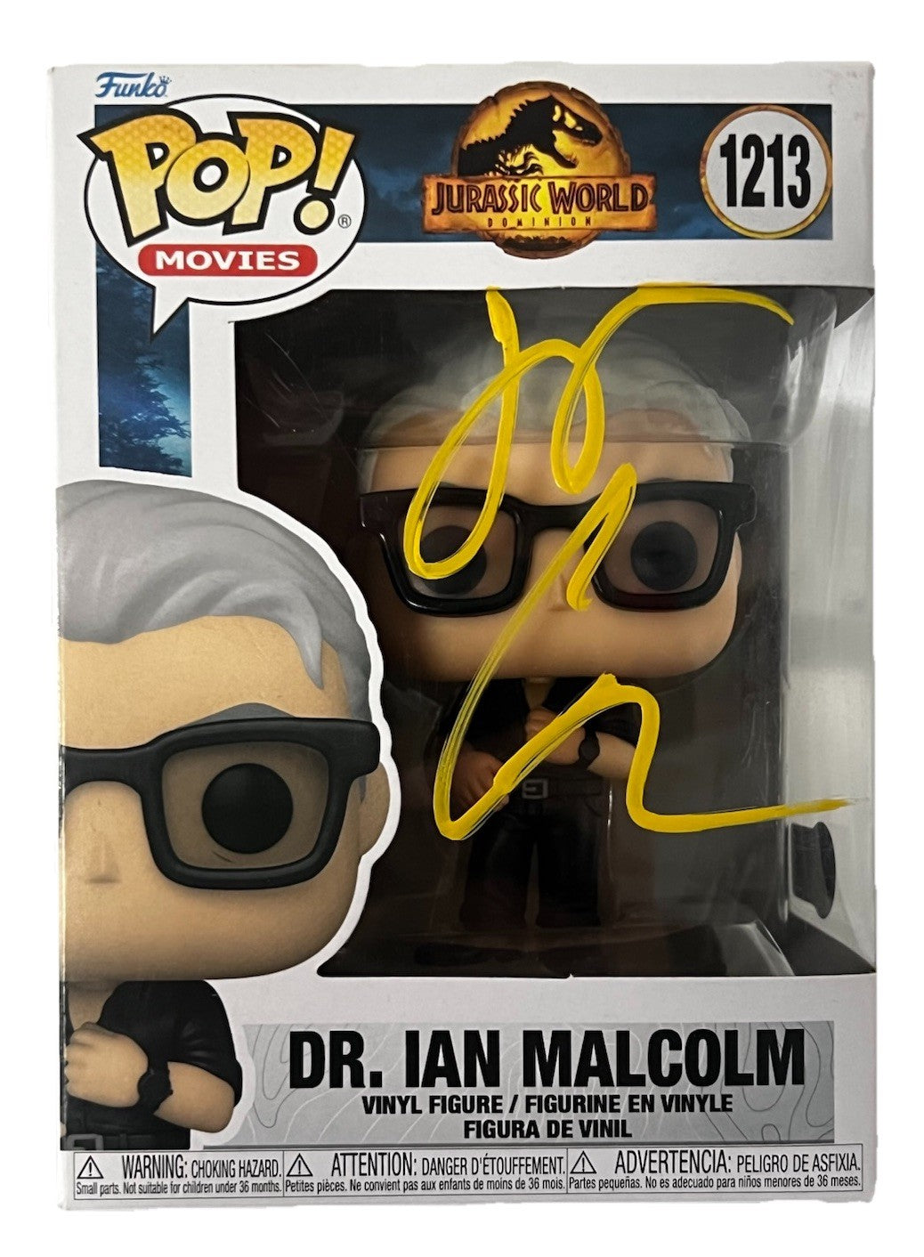 JEFF GOLDBLUM signed (JURRASIC WORLD) #1213 Dr Ian Funko Pop BECKETT BAS BT78240