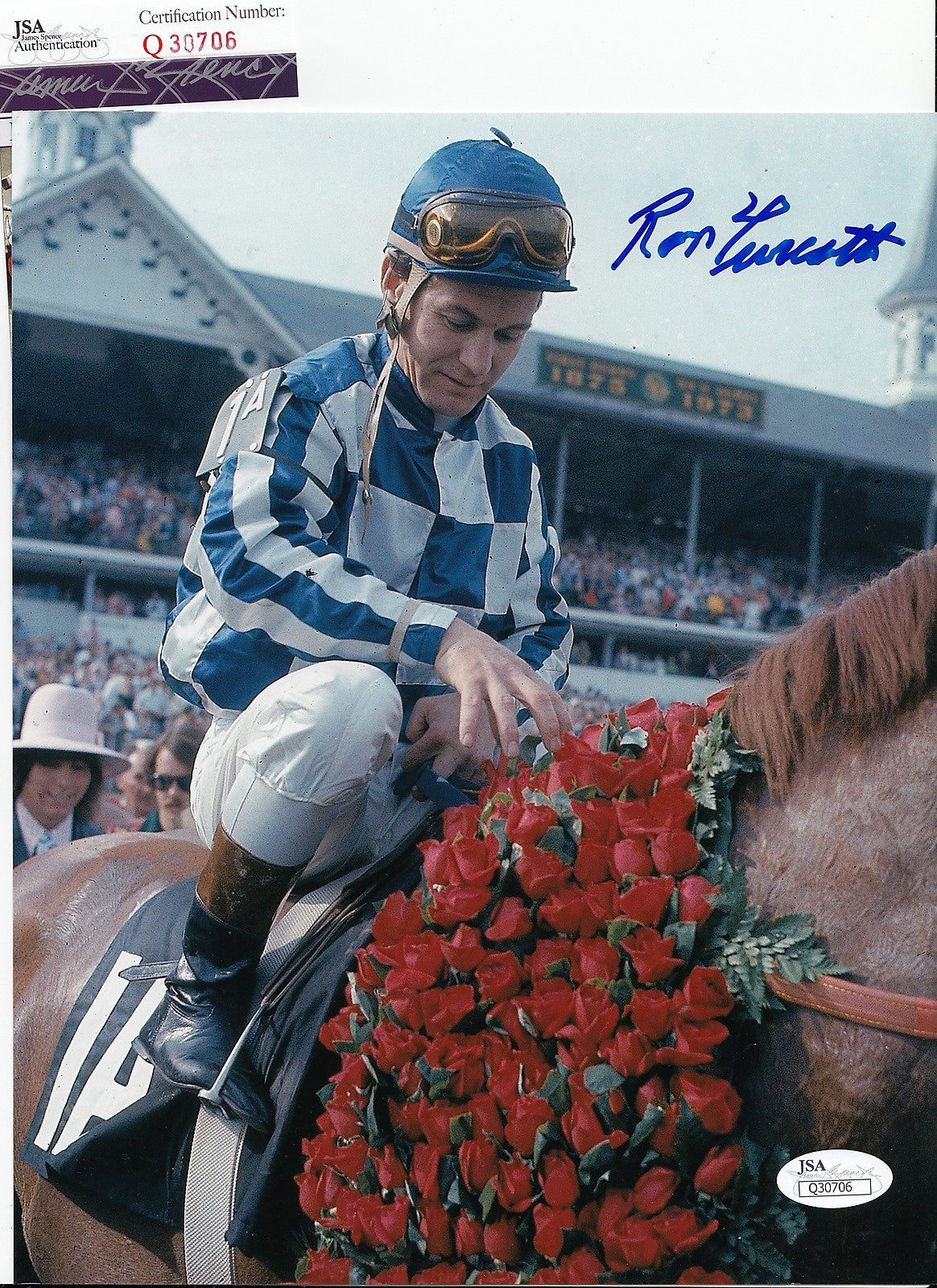 Ron Turcotte signed Horse Racing 8x10 photo Secretariat JSA Authenticated Q30706