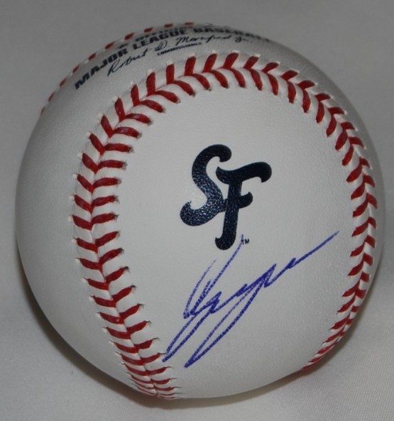 BRYCE ELDRIDGE signed (SAN FRANCISCO GIANTS) OML logo baseball BECKETT BW54305
