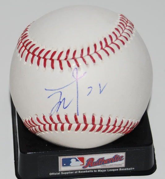 YOSHINORI TATEYAMA signed OML baseball TEXAS RANGERS* autographed W/COA (TIGERS)