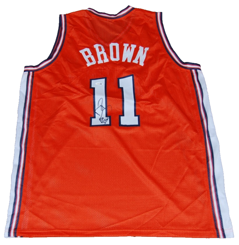 DEE BROWN signed (ILLINOIS FIGHTING ILLINI) Go Illini ! basketball jersey JSA