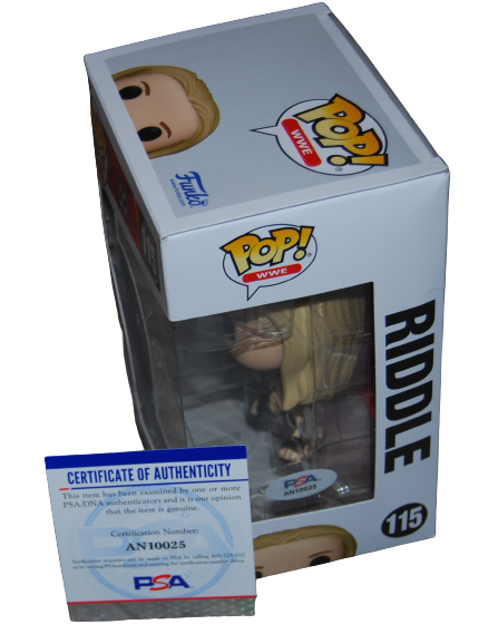 MATT RIDDLE signed (WWE) WRESLTING autographed #115 Funko Pop PSA/DNA AN10025