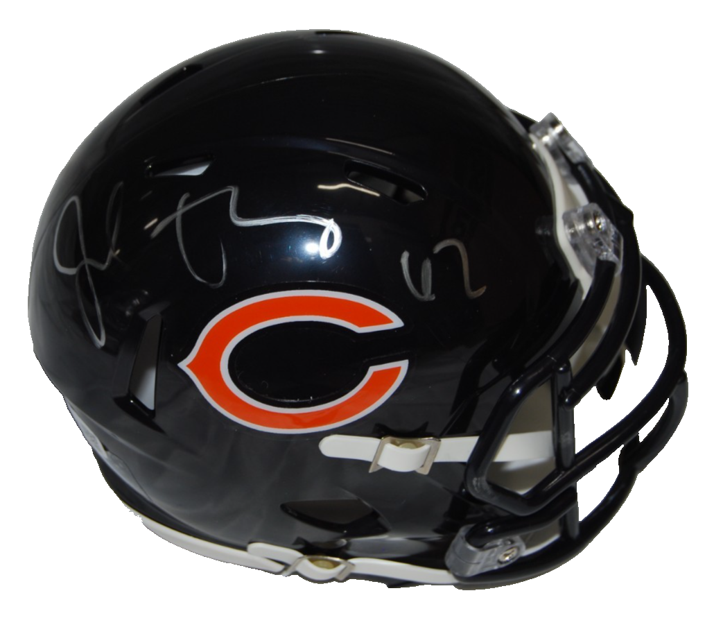 JOE THUNEY signed (CHICAGO BEARS) 2026 mini football helmet JSA COA CR86547