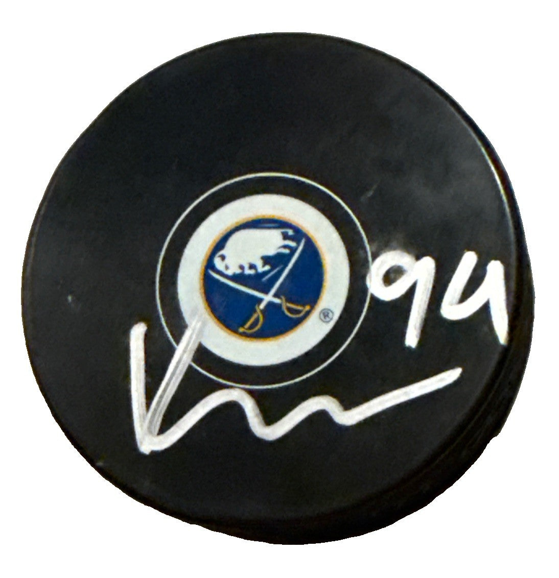 KONSTA HELENIUS signed (BUFFALO SABRES) Souvenir Hockey puck JSA COA CM05064