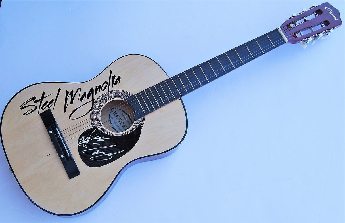 STEEL MAGNOLIA signed (COUNTRY SUPERSTAR) Acoustic guitar W/COA *BULLETPROOF*