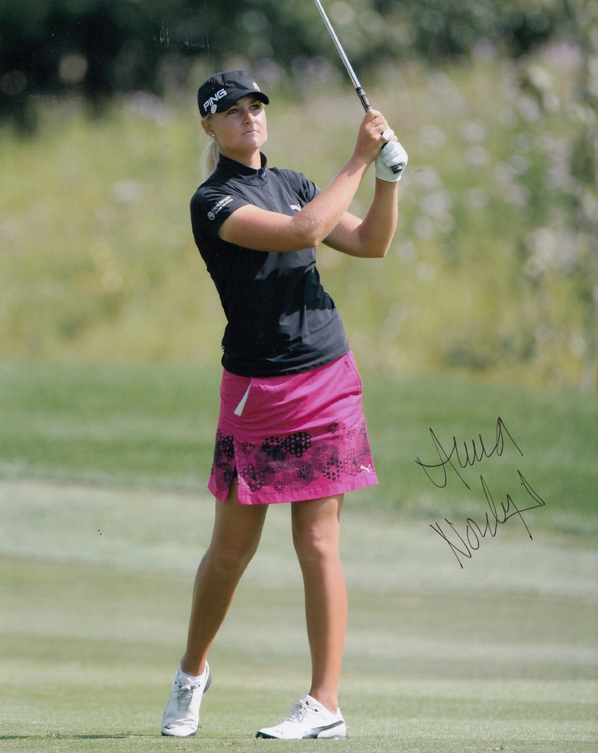 ANNA NORDQVIST signed LPGA WOMENS GOLF 8X10 photo W/COA *SWEDISH* SWEDEN #2
