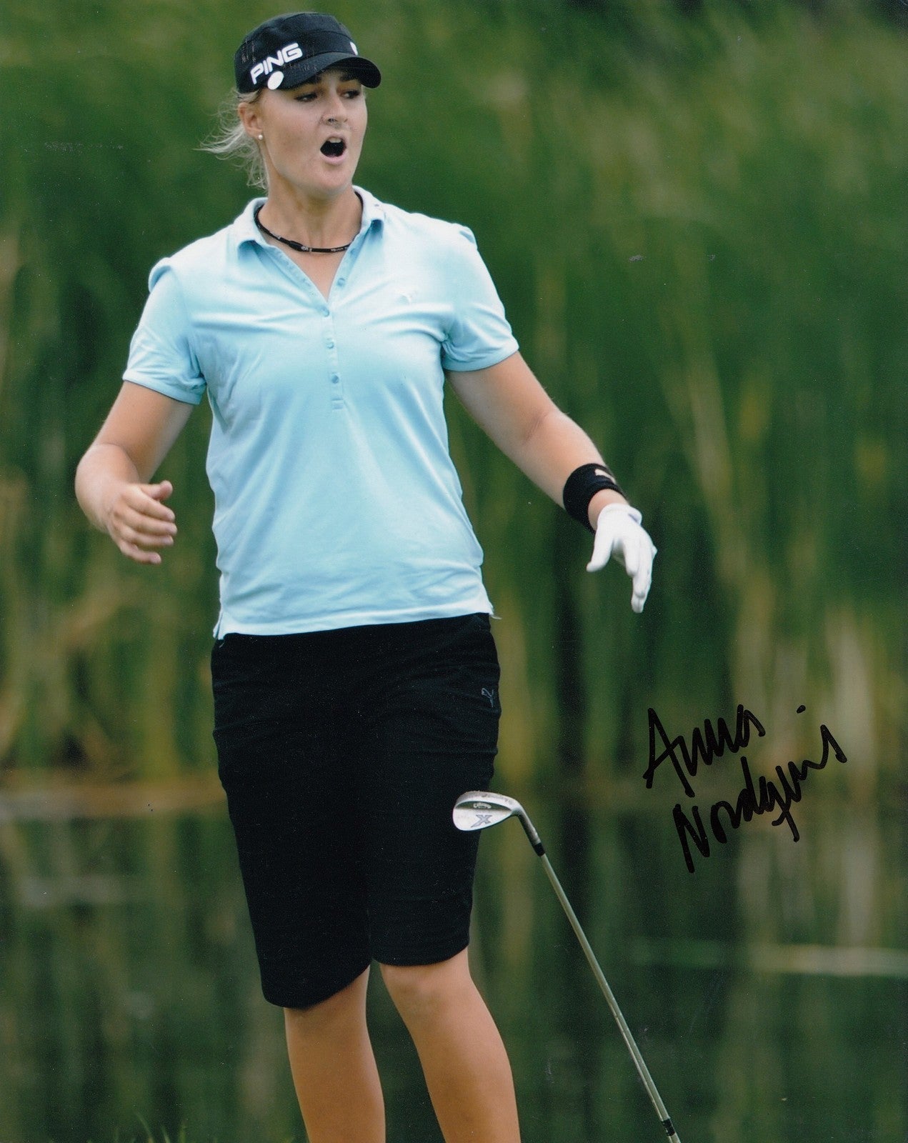 ANNA NORDQVIST signed LPGA WOMENS GOLF 8X10 photo W/COA *SWEDISH* SWEDEN
