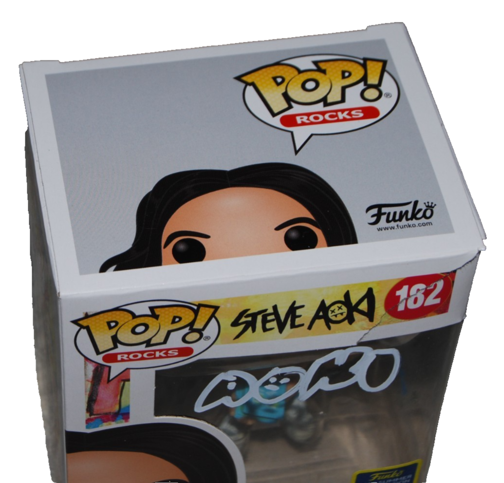 STEVE AOKI signed (Funko Pop Rocks) 2020 Convention #182 BECKETT BAS BV13309