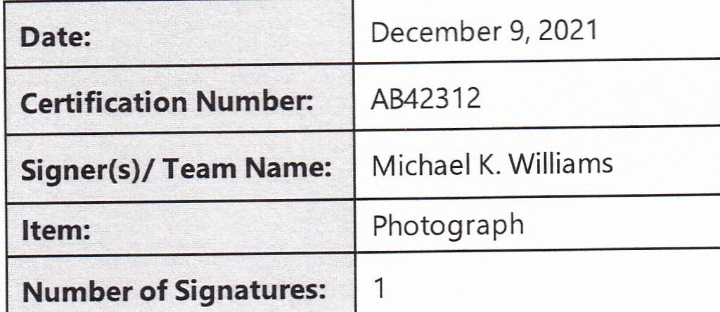 MICHAEL KENNETH WILLIAMS signed (LIFE DURING WARTIME) 8X10 photo BECKETT AB42312