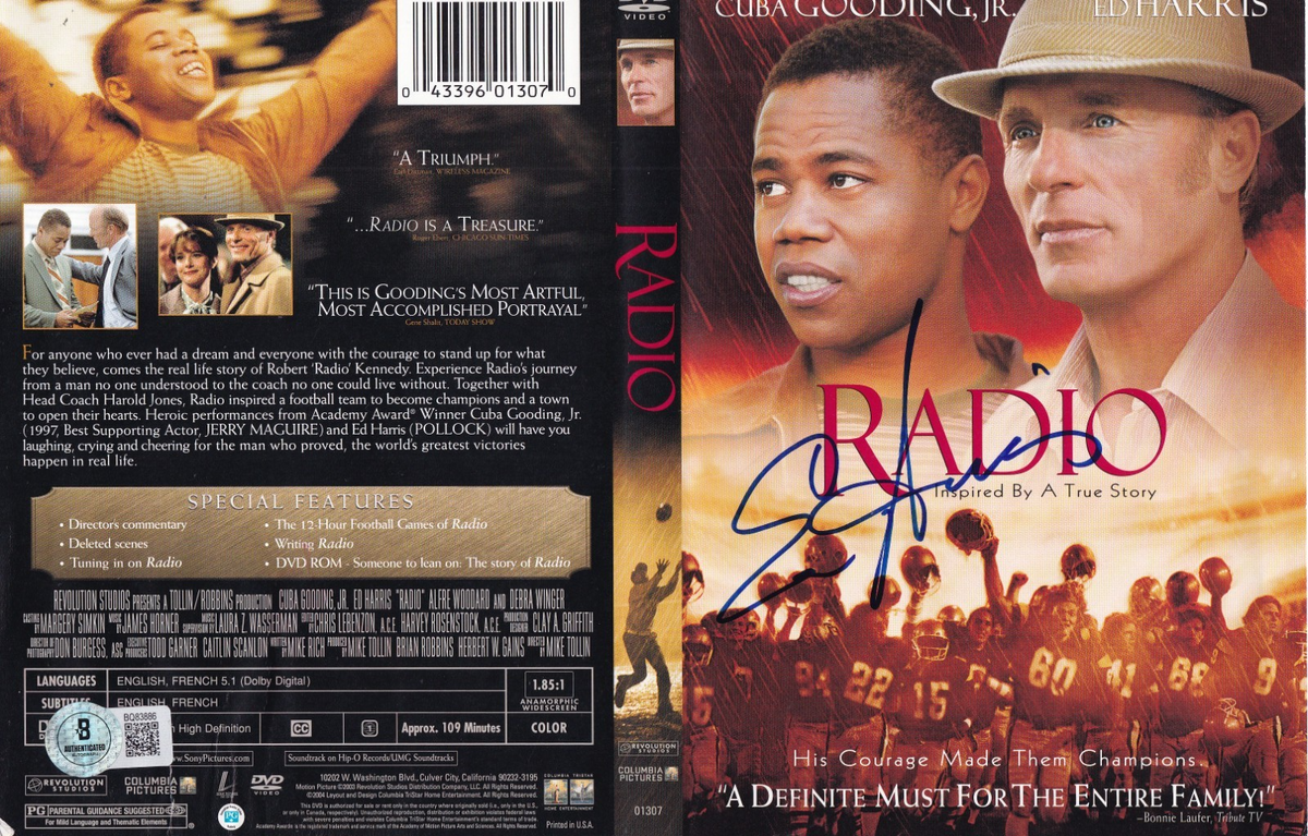 ED HARRIS signed (RADIO) DVD movie COVER Coach Jones BECKETT BAS BQ83886