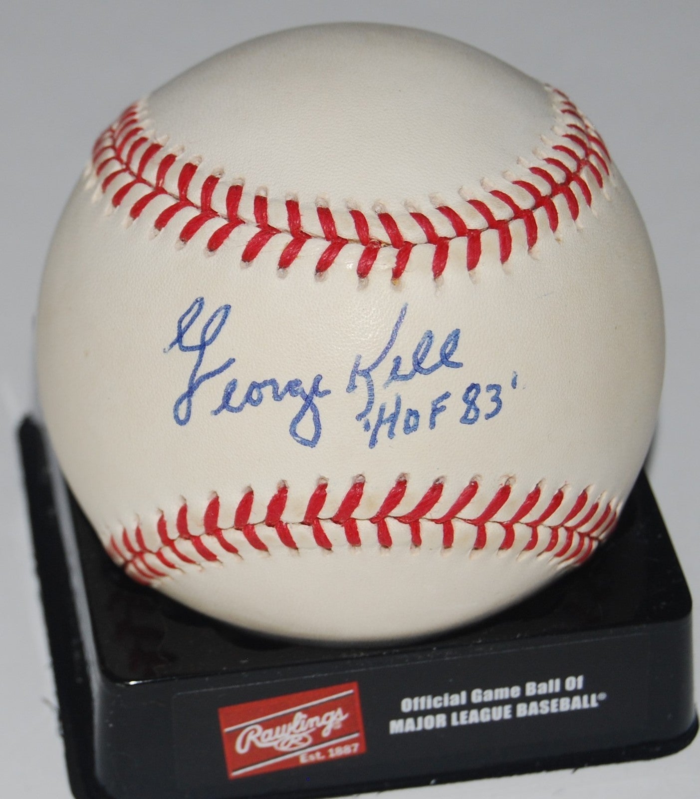 GEORGE KELL signed OAL baseball *BOSTON RED SOX* W/COA H.O.F 1983 White Sox
