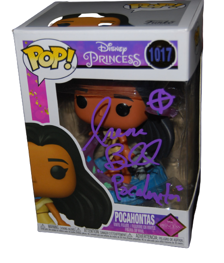 IRENE BEDARD signed (DISNEY PRINCESS) POCAHONTAS Funko Pop #1017 BECKETT BF87191