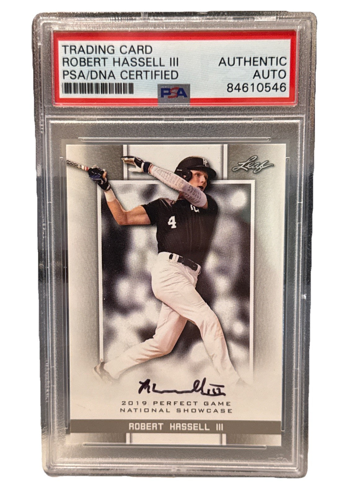ROBERT HASSELL III signed (Washington Nationals) Perfect Game Card PSA 84610546