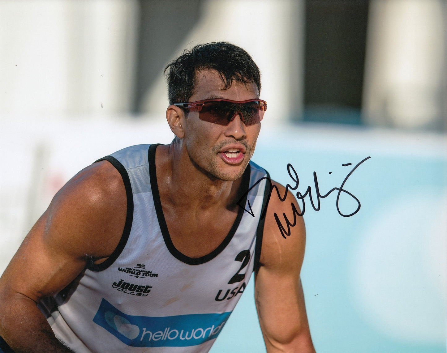 DAVID MCKIENZIE signed (BEACH VOLLEYBALL) 8X10 photo *AVP* OLYMPICS USA W/COA #2