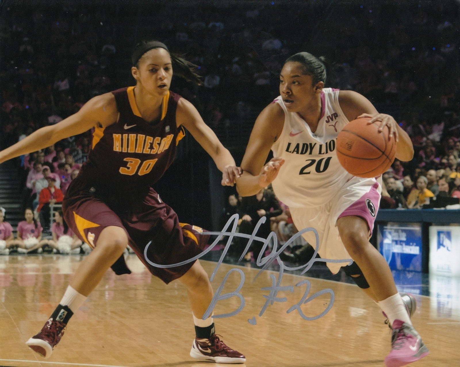 ALEX BENTLEY signed (ATLANTA DREAM) PENN STATE  Basketball 8X10 photo W/COA #3