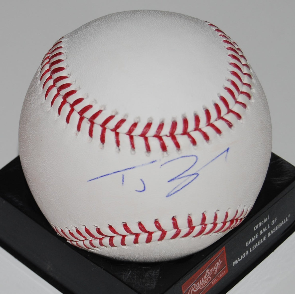 T.J. ZEUCH signed (TORONTO BLUE JAYS) Official Major League baseball W/COA
