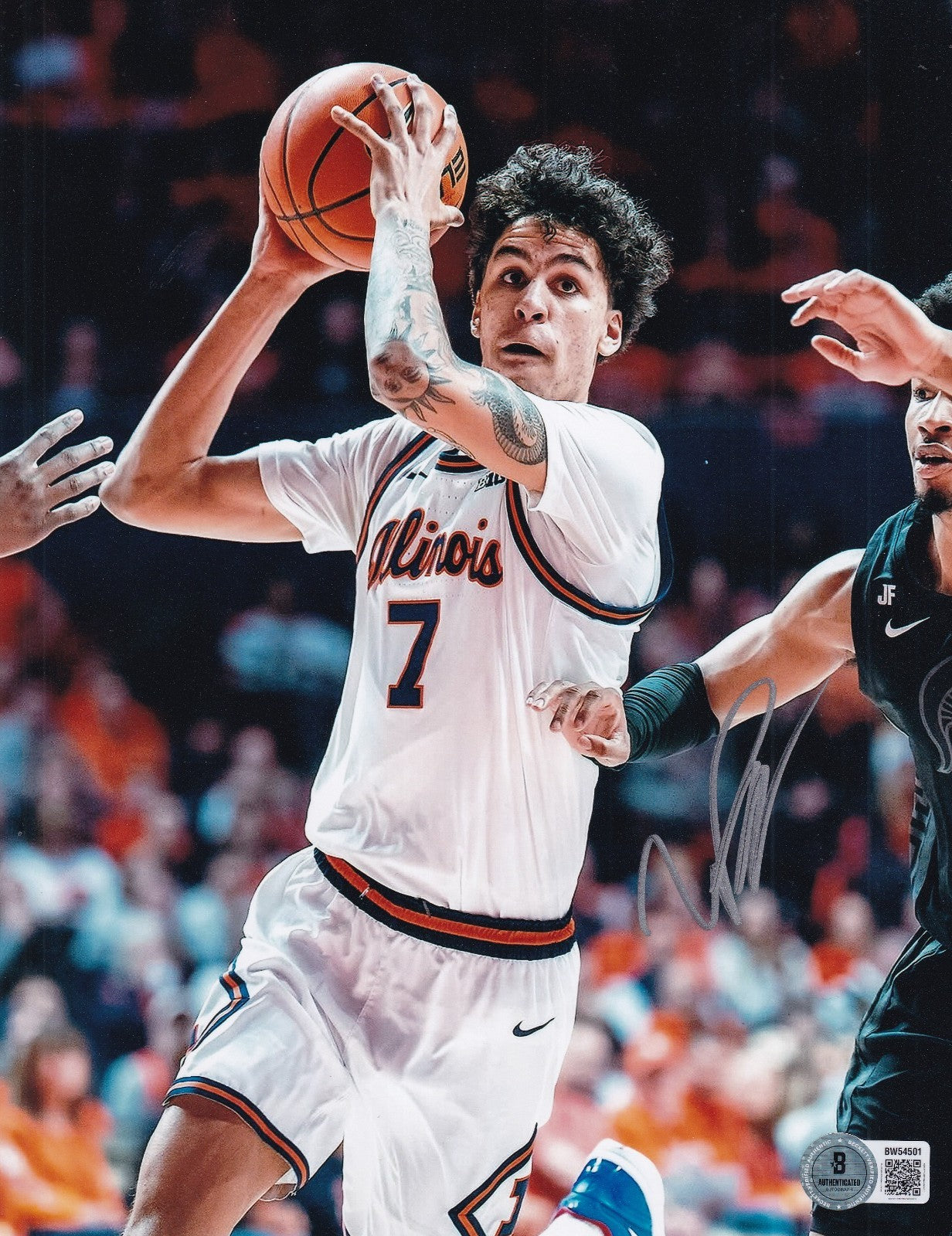 WILL RILEY signed (ILLINOIS) Fighting Illini 8X10 photo BECKETT BAS BW54501