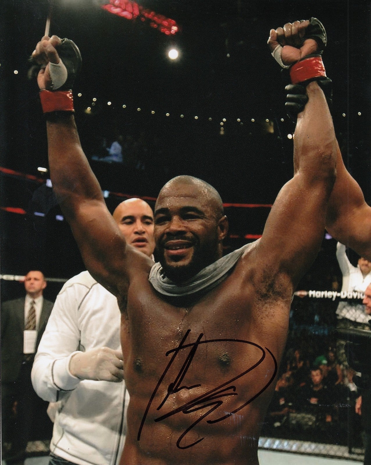RASHAD "SUGA" EVANS signed (UFC) MMA FIGHTING 8X10 photo W/COA #2