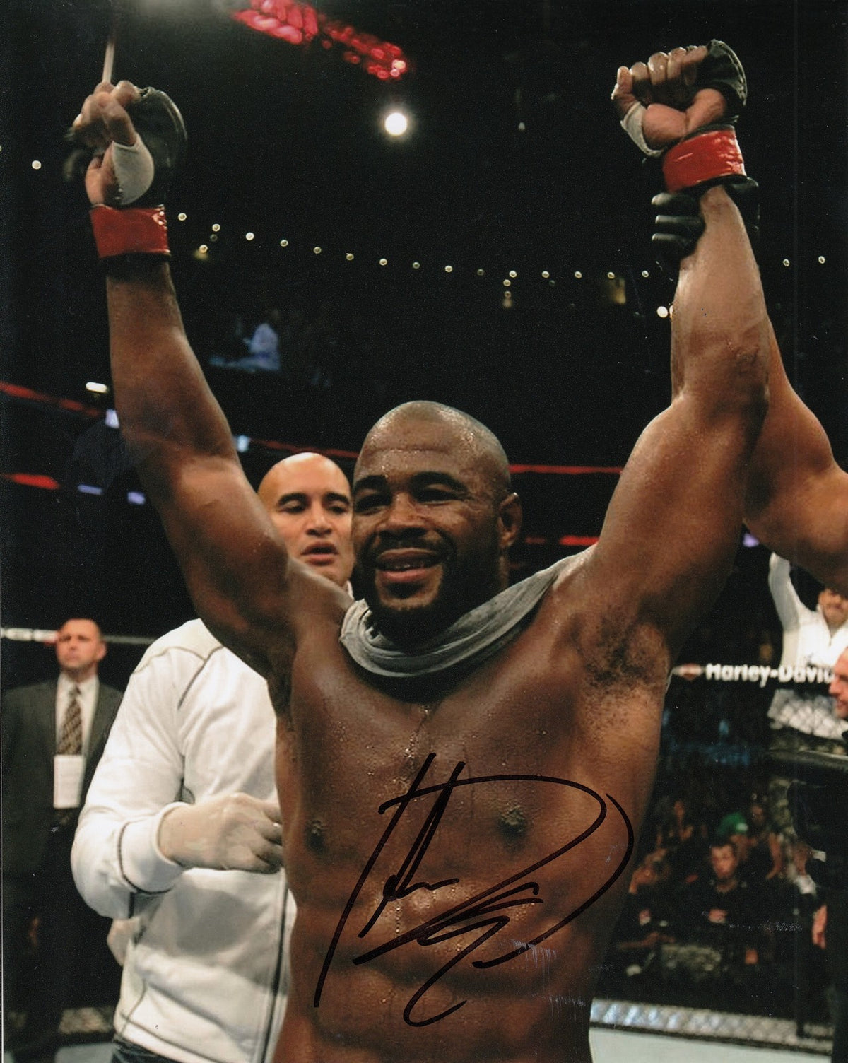 RASHAD "SUGA" EVANS signed (UFC) MMA FIGHTING 8X10 photo W/COA #2