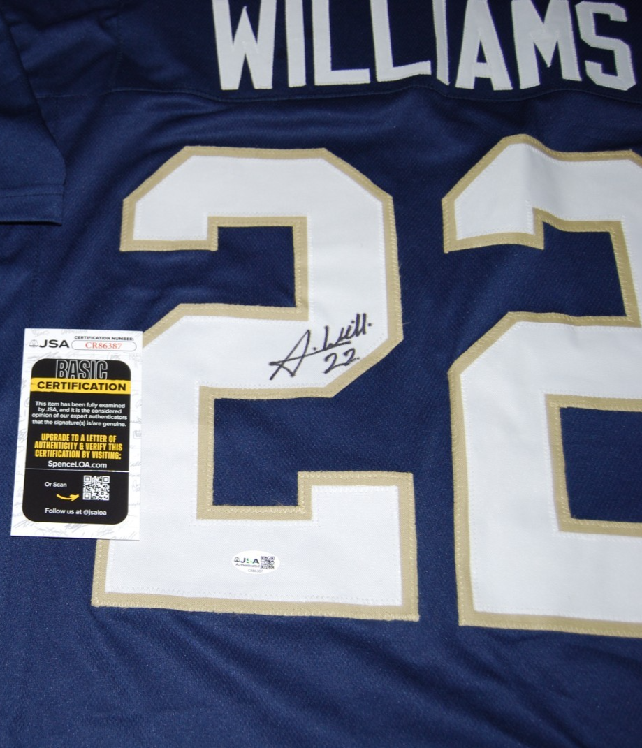 ANEYAS WILLIAMS signed (NOTRE DAME FIGHTING IRISH) football jersey JSA CR86387