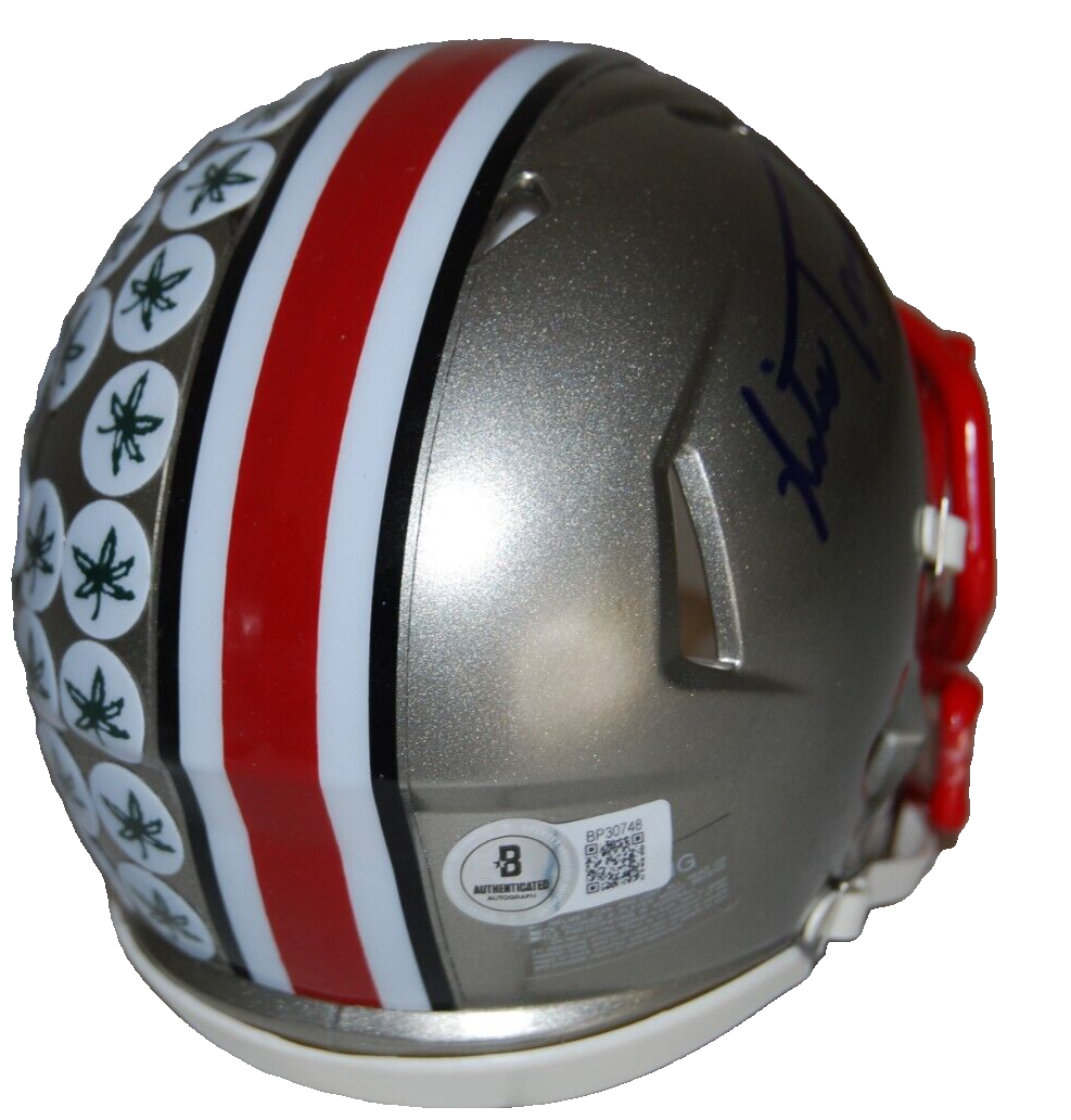 MIKE TOMCZAK signed (OHIO STATE BUCKEYES) mini football helmet BECKETT BP30748