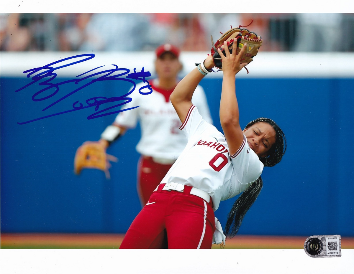 RYLIE BOONE signed (OKLAHOMA SOONERS) softball 8X10 photo BECKETT BAS BY085577