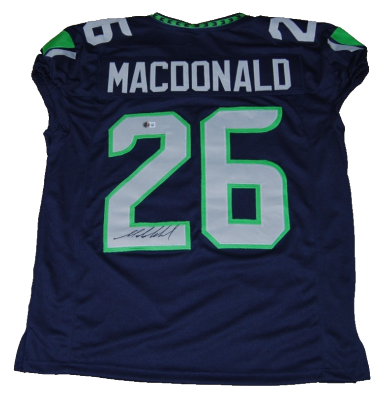 MIKE MACDONALD signed (SEATTLE SEAHAWKS) football jersey BECKETT BAS BW61048