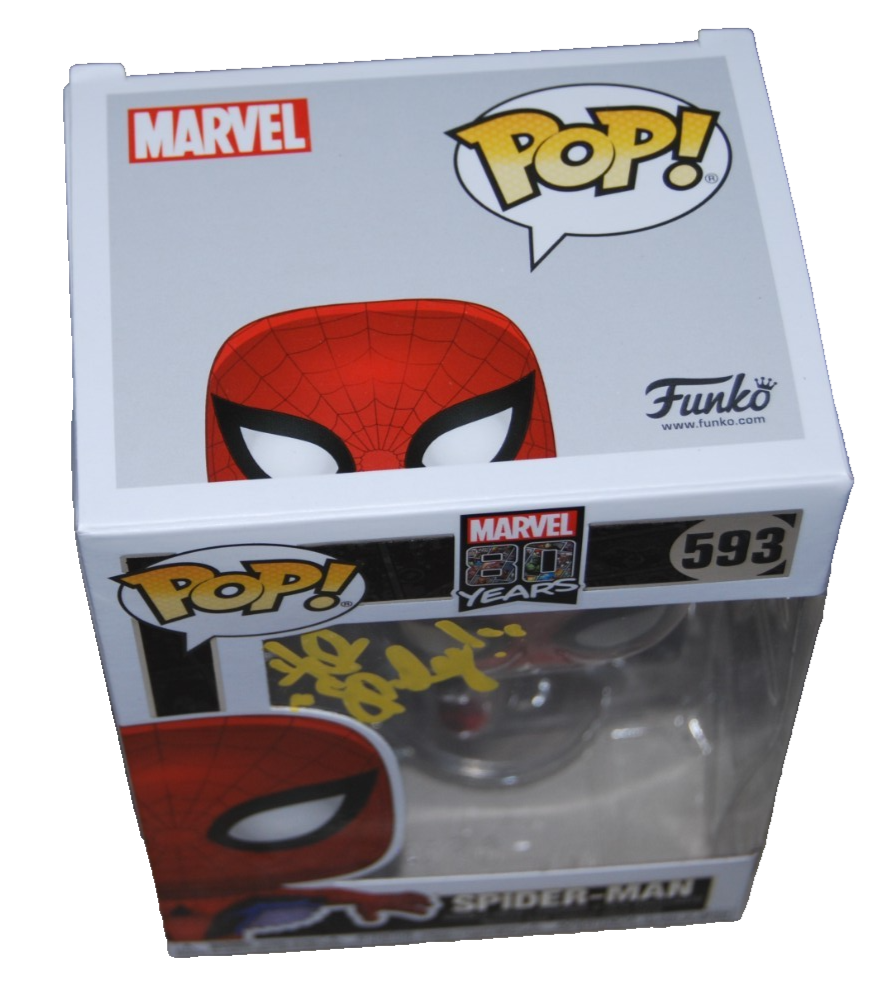 HUDSON THAMES signed (SPIDER MAN) Marvel 80 #593 Funko Pop BECKETT BU41104