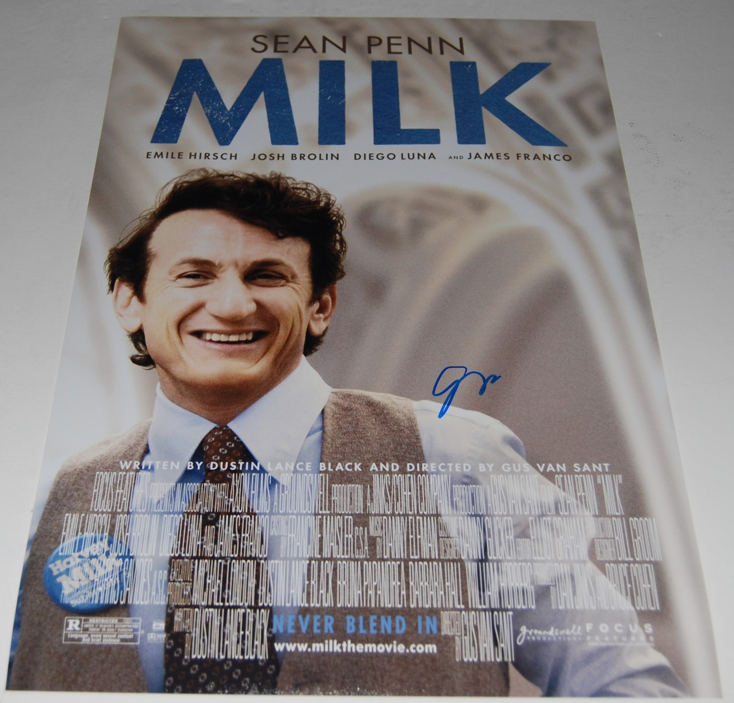 GUS VAN SANT signed (MILK) 12X18 movie poster photo *DIRECTOR* W/COA