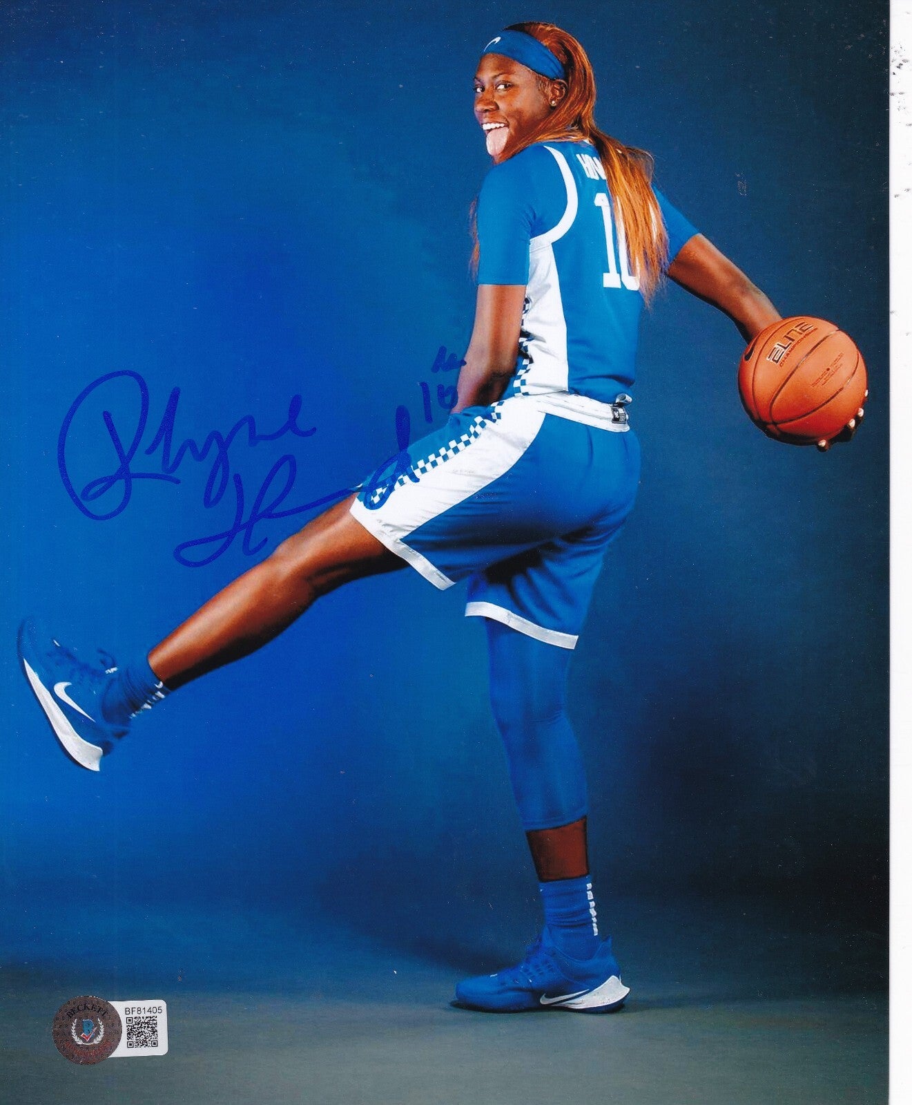 RHYNE HOWARD signed KENTUCKY WILDCATS WNBA basketball 8X10 photo BECKETT BF81405