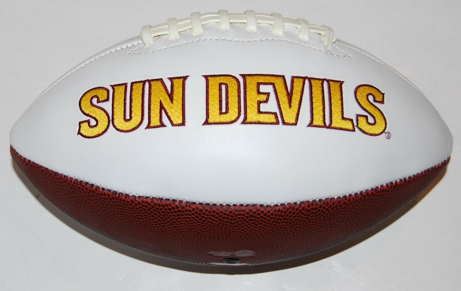 MERLIN ROBERTSON signed (ARIZONA STATE SUN DEVILS) logo football *PROOF* W/COA C