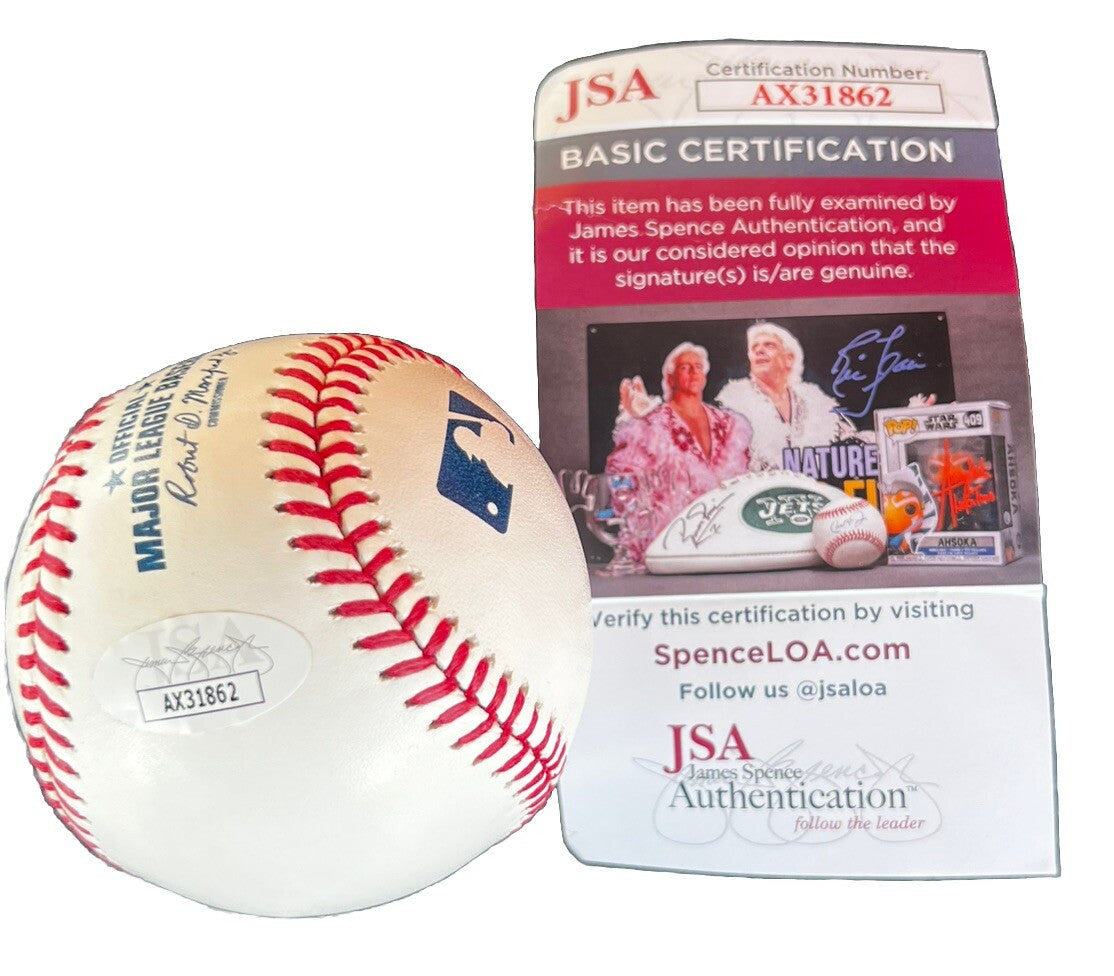 DON CHEADLE signed (IRON MAN) Major League OML baseball JSA AX31862