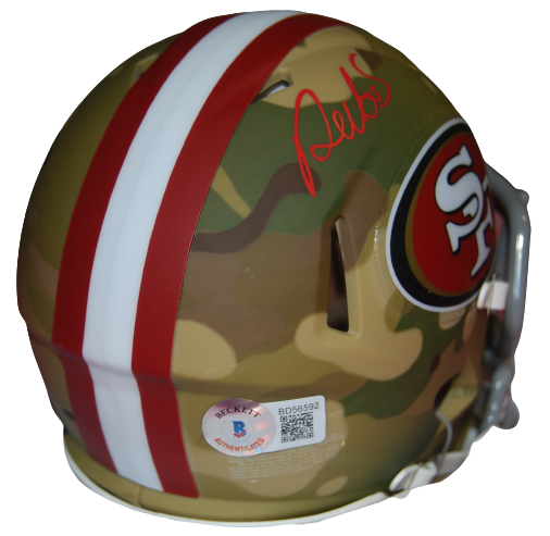 DEEBO SAMUEL signed (SAN FRANCISCO 49ERS) CAMOFLAGE mini helmet BECKETT BD56592