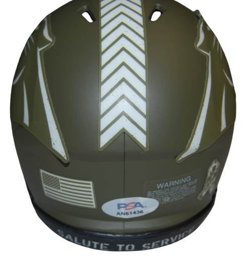 HAYDEN HURST signed (CAROLINA PANTHERS) Salute mini helmet PSA/DNA AN61436