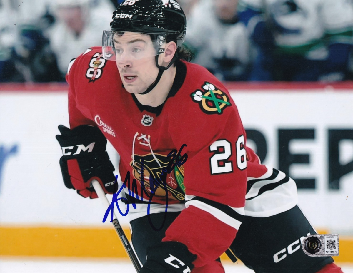 ANDREW MANGIAPANE signed (CHICAGO BLACKHAWKS) Hockey 8X10 BECKETT BY0857781
