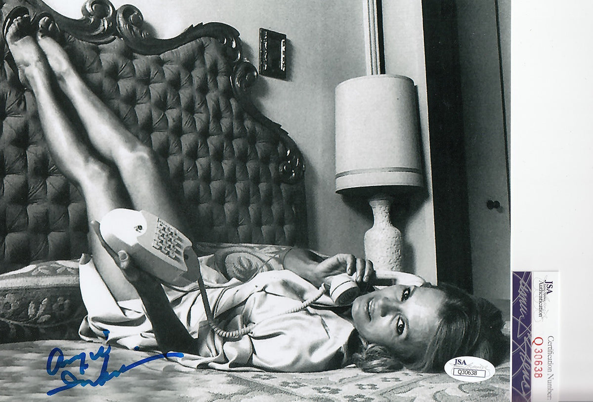 Angie Dickinson signed *Police Woman* Sexy movie 8x10 photo JSA COA Q30638