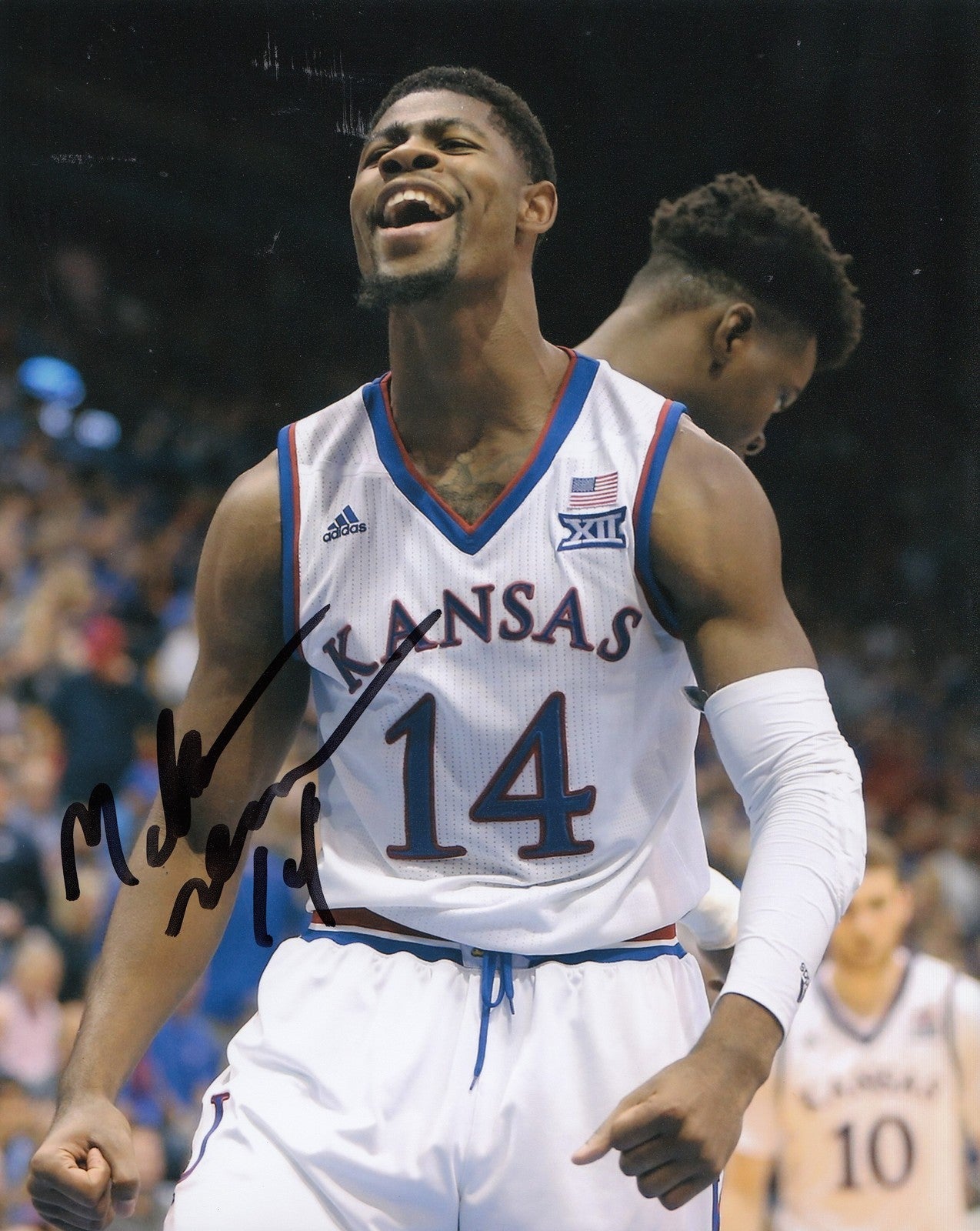 MALIK NEWMAN signed (KANSAS JAYHAWKS) Basketball NBA 8X10 photo W/COA #4